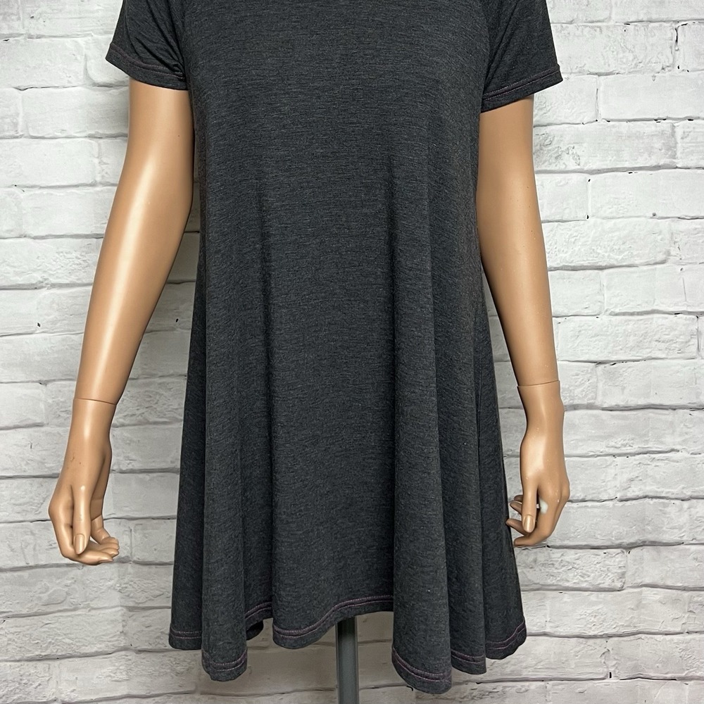 Natural Life Dress Womens Medium Gray Swing A Line Tee Flowy Lightweight - Picture 3 of 8